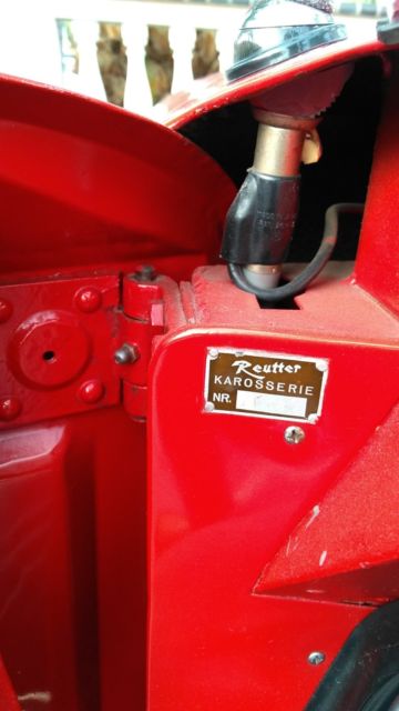 1955 Red Porsche 356 Cabriolet