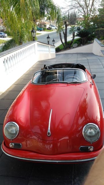 1955 Red Porsche 356 Cabriolet
