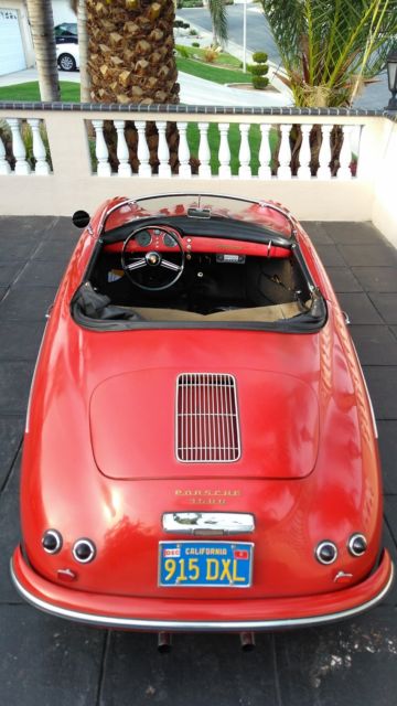 1955 Red Porsche 356 Cabriolet