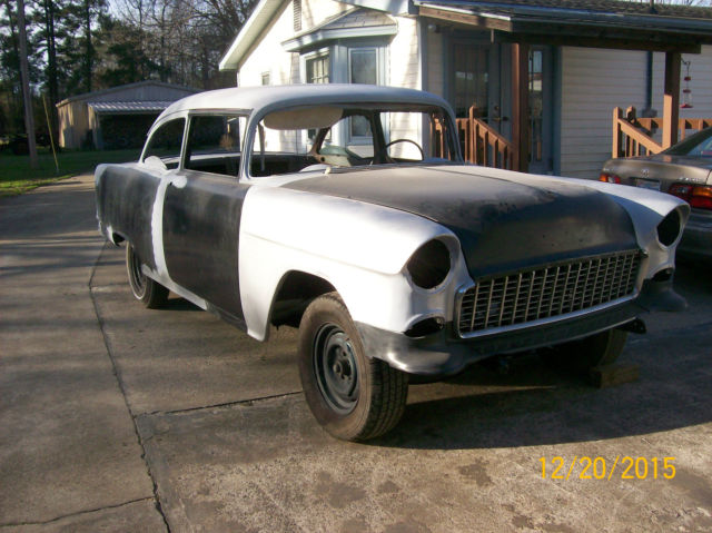 1955 Black Chevrolet Bel Air/150/210 2 Door Sedan