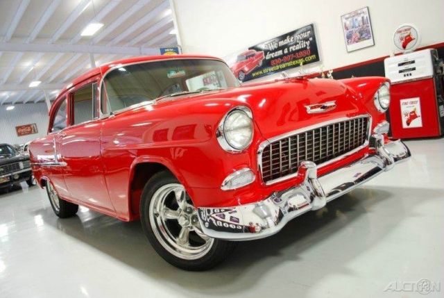 1955 Red Chevrolet Bel Air/150/210