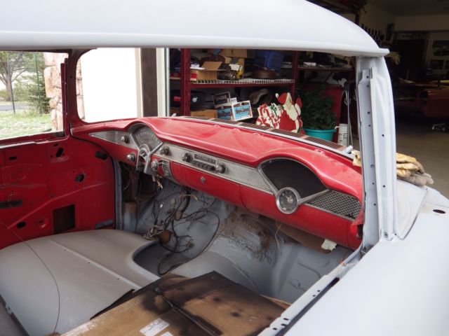 1955 Primer Gray-Original color gray and Coral Chevrolet Bel Air/150/210 Coupe