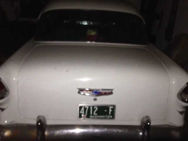 1955 Two-toned redish-orange/white Chevrolet Bel Air/150/210 Coupe
