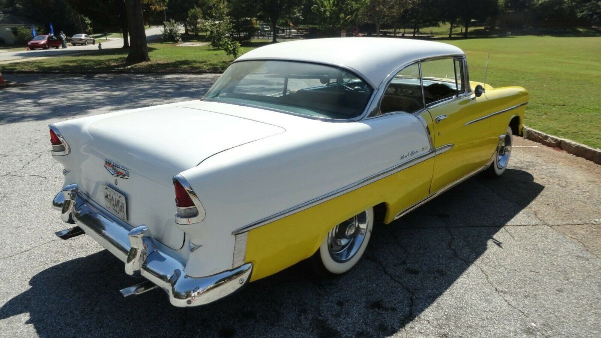 1955 Yellow Chevrolet Bel Air/150/210 Coupe