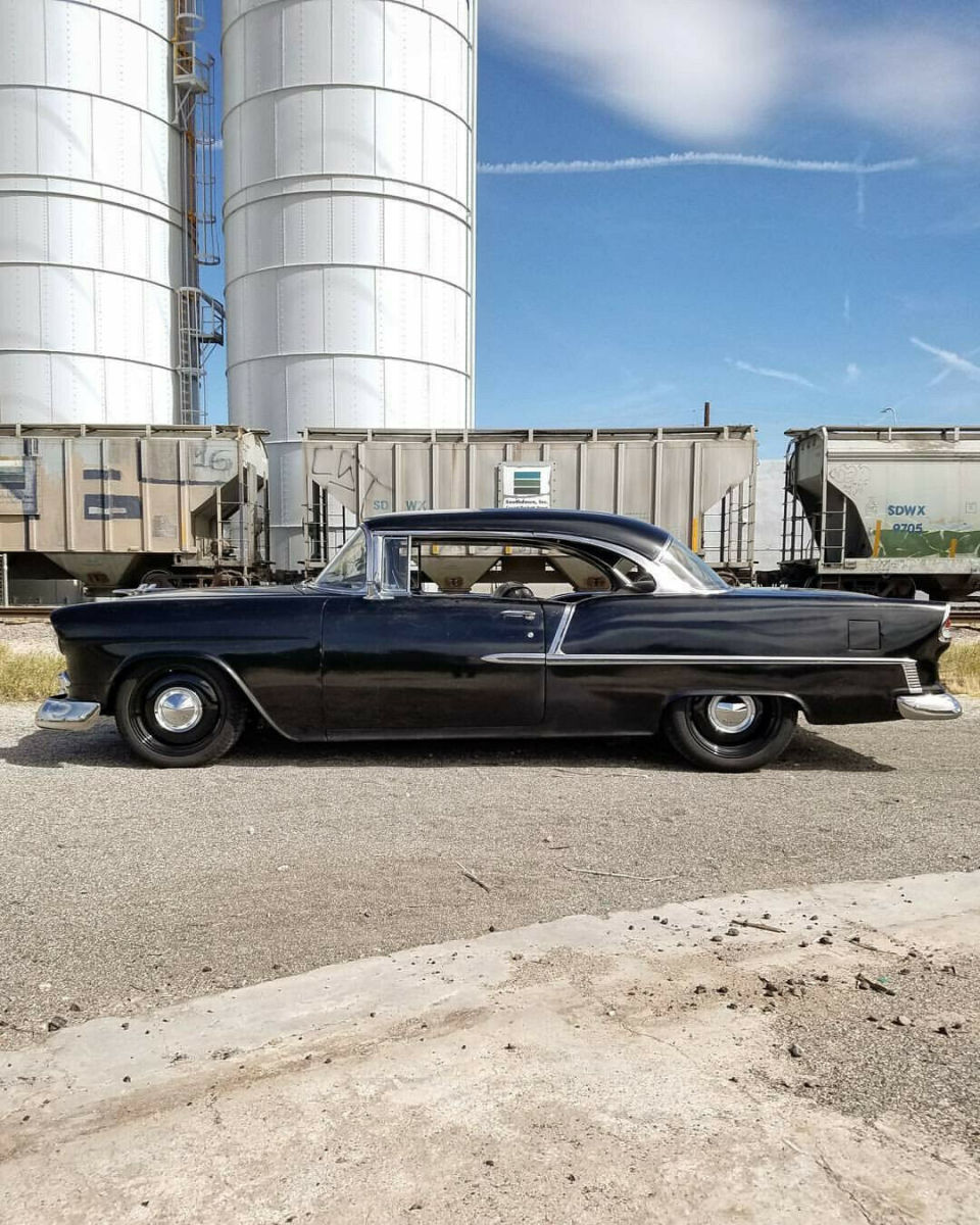 1955 Black Chevrolet Bel Air/150/210 Coupe