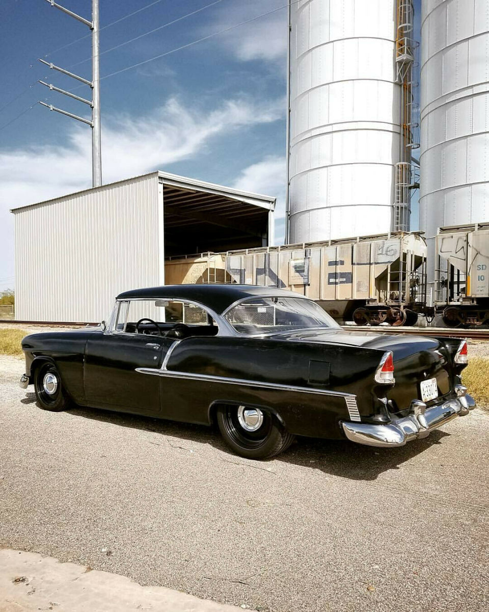 1955 Black Chevrolet Bel Air/150/210 Coupe
