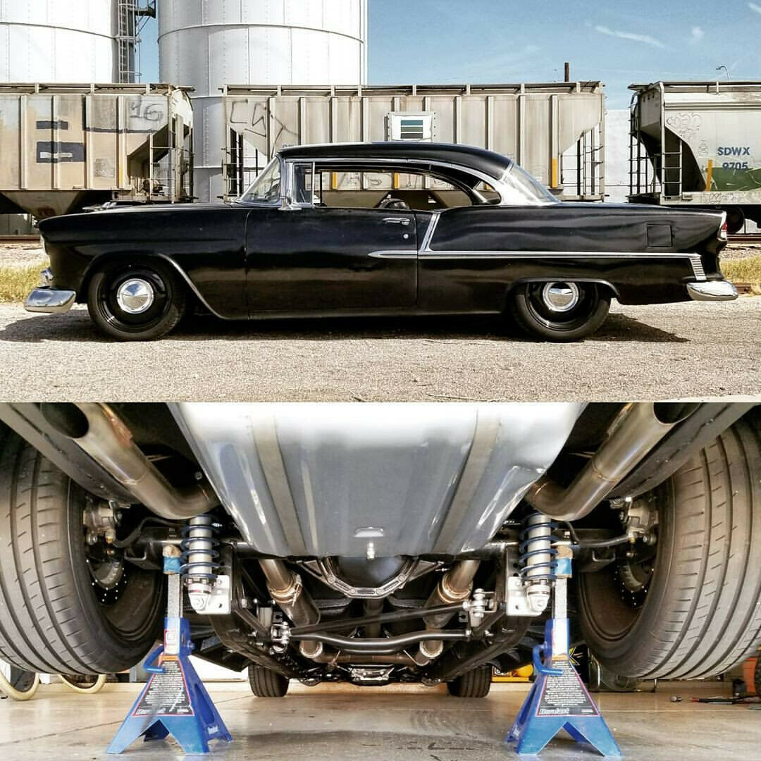 1955 Black Chevrolet Bel Air/150/210 Coupe