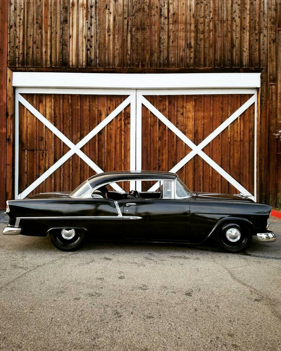 1955 Black Chevrolet Bel Air/150/210 Coupe