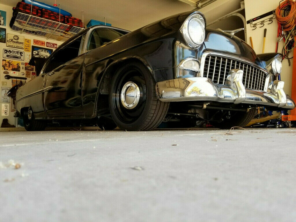 1955 Black Chevrolet Bel Air/150/210 Coupe