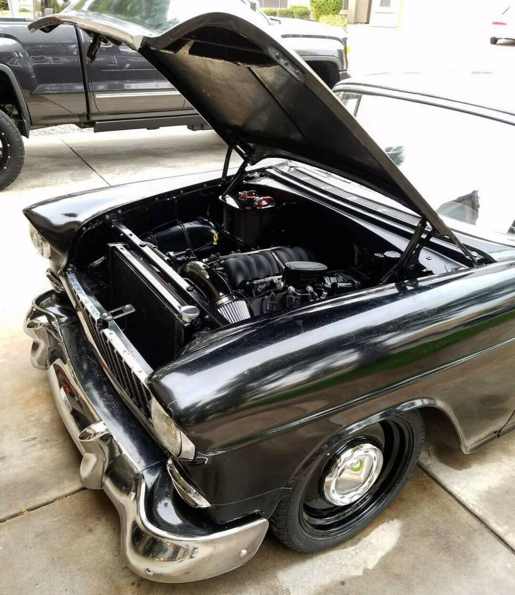 1955 Black Chevrolet Bel Air/150/210 Coupe