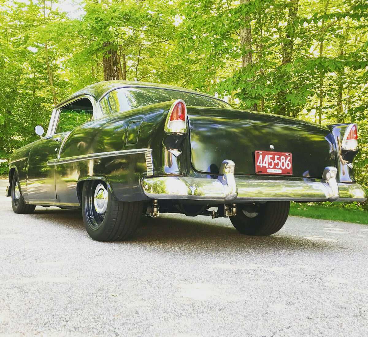 1955 Black Chevrolet Bel Air/150/210 Coupe