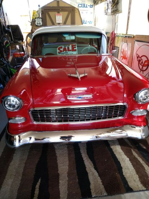 1955 Red Chevrolet Bel Air/150/210 Sedan