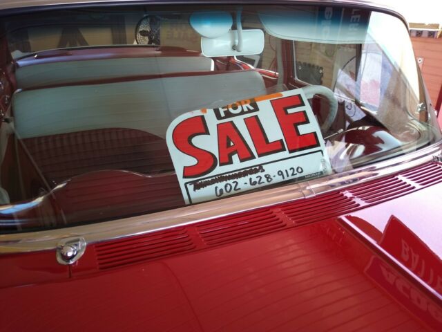 1955 Red Chevrolet Bel Air/150/210 Sedan