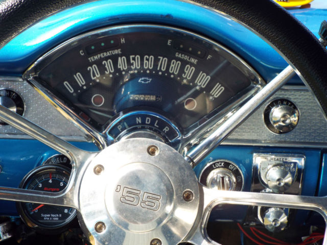 1955 Blue Chevrolet Bel Air/150/210