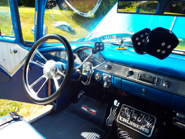 1955 Blue Chevrolet Bel Air/150/210