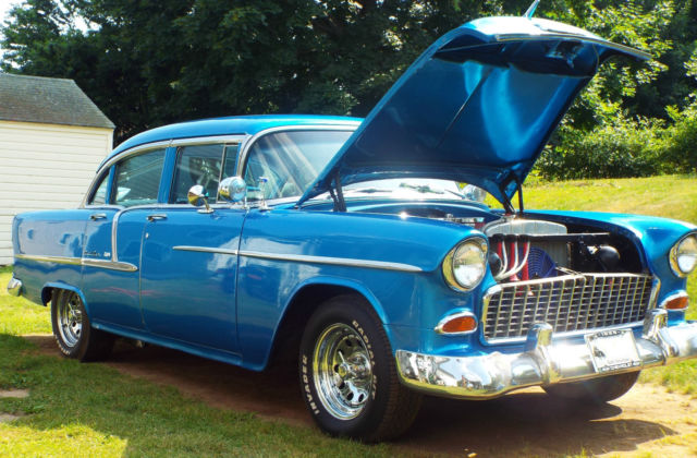 1955 Blue Chevrolet Bel Air/150/210