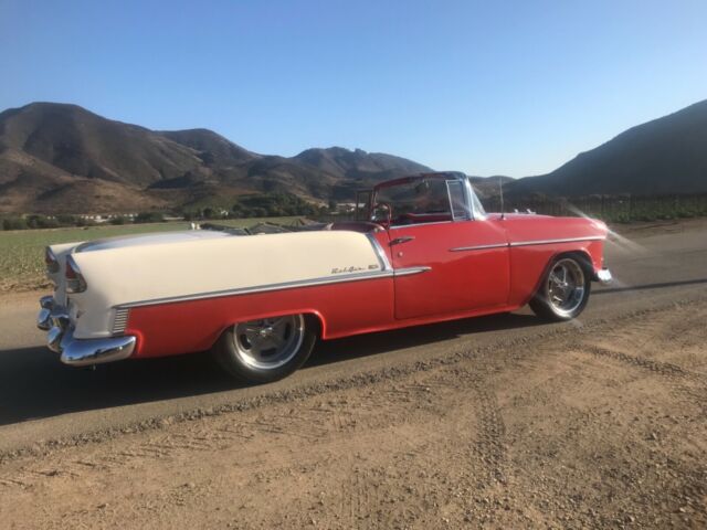1955 Red and white Chevrolet Bel Air/150/210 Convertible