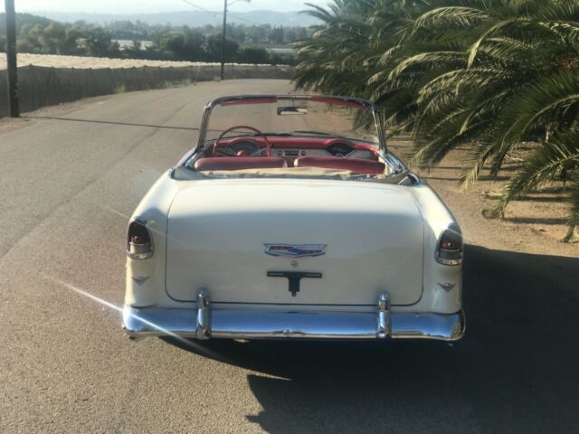 1955 Red and white Chevrolet Bel Air/150/210 Convertible