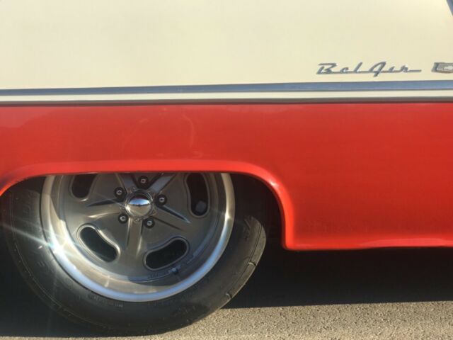 1955 Red and white Chevrolet Bel Air/150/210 Convertible