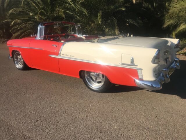 1955 Red and white Chevrolet Bel Air/150/210 Convertible