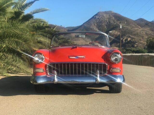 1955 Red and white Chevrolet Bel Air/150/210 Convertible