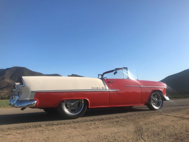 1955 Red and white Chevrolet Bel Air/150/210 Convertible