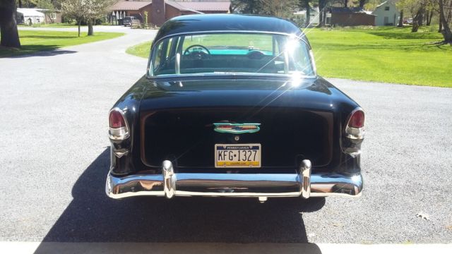 1955 Black Chevrolet Bel Air/150/210 Sedan