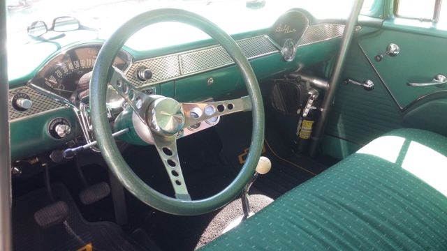 1955 Black Chevrolet Bel Air/150/210 Sedan