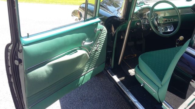 1955 Black Chevrolet Bel Air/150/210 Sedan