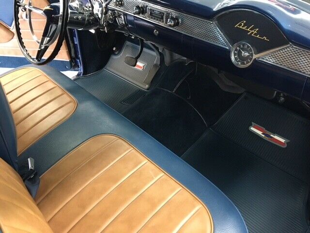 1955 blue/white Chevrolet Bel Air/150/210 Sedan