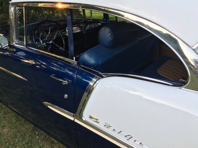 1955 blue/white Chevrolet Bel Air/150/210 Sedan