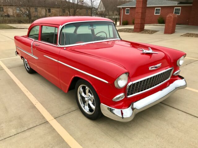 1955 Red Chevrolet Bel Air/150/210 Coupe