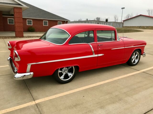 1955 Red Chevrolet Bel Air/150/210 Coupe