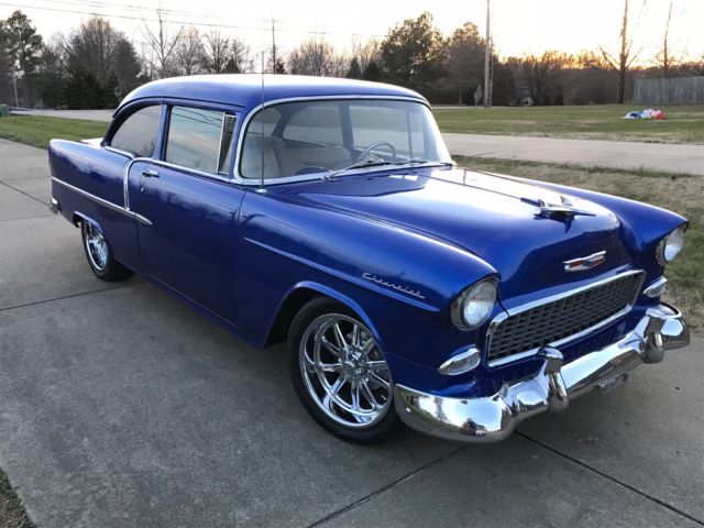 1955 Blue Chevrolet Bel Air/150/210 Coupe