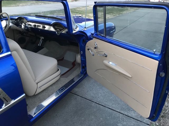 1955 Blue Chevrolet Bel Air/150/210 Coupe