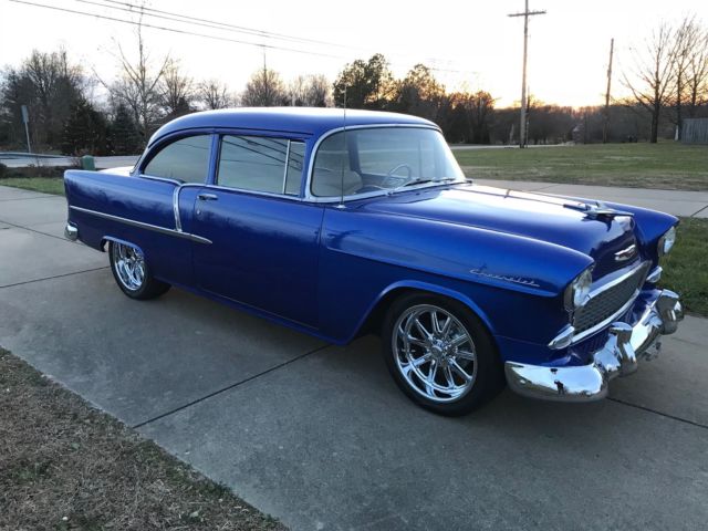 1955 Blue Chevrolet Bel Air/150/210 Coupe