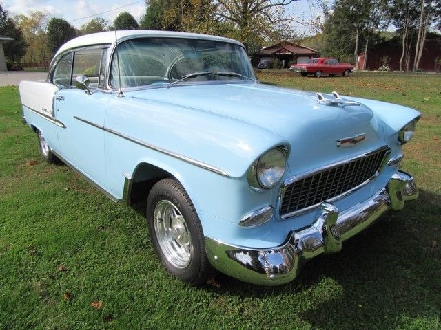1955 Blue Chevrolet Bel Air Coupe