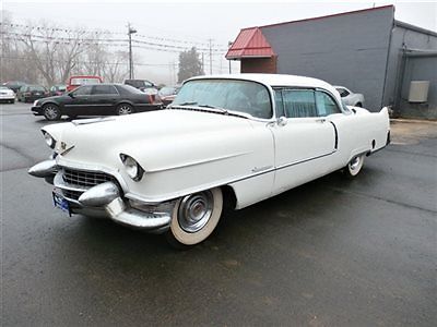 1955 White Cadillac DeVille Coupe
