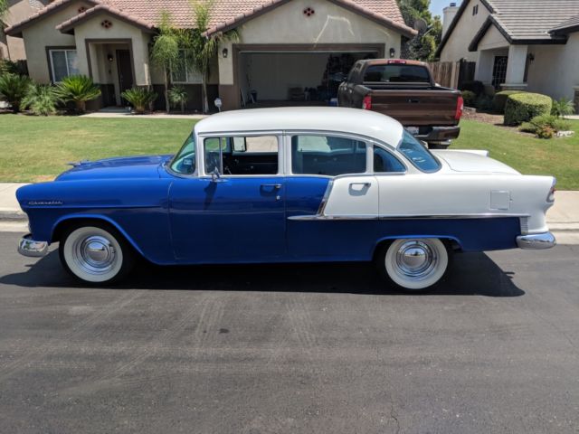 1955 Blue Chevrolet Bel Air/150/210