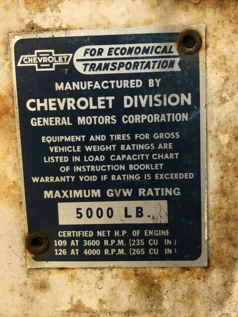 1955 Blue Chevrolet Other Pickups Cab & Chassis