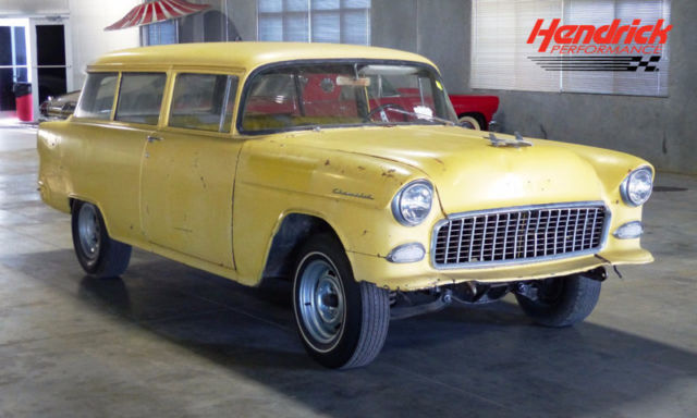 1955 Yellow Chevrolet Bel Air/150/210 Wagon