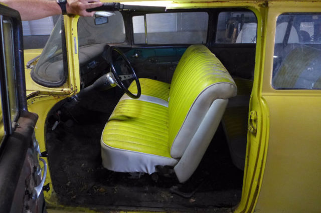 1955 Yellow Chevrolet Bel Air/150/210 Wagon