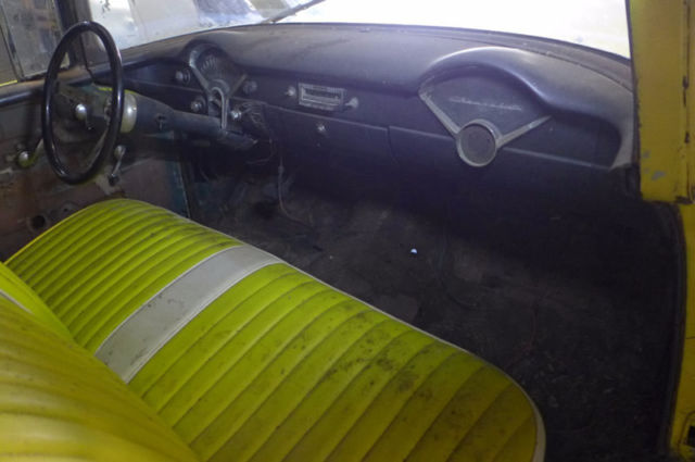 1955 Yellow Chevrolet Bel Air/150/210 Wagon