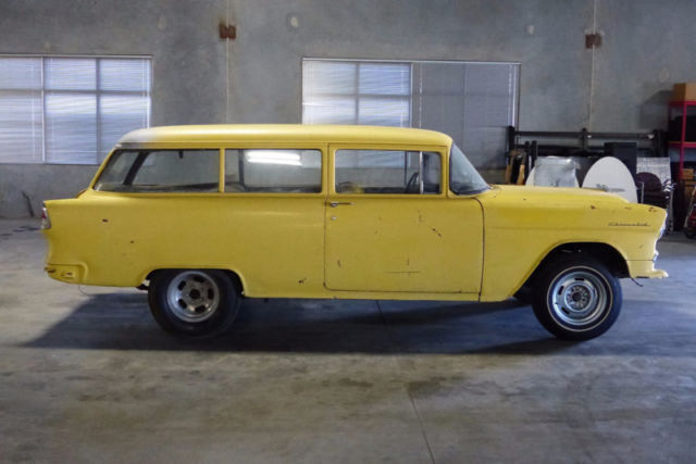 1955 Yellow Chevrolet Bel Air/150/210 Wagon