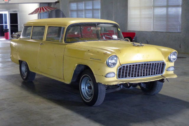 1955 Yellow Chevrolet Bel Air/150/210 Wagon