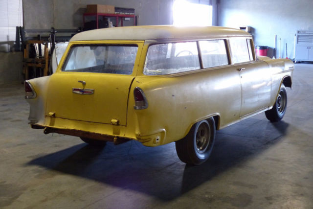 1955 Yellow Chevrolet Bel Air/150/210 Wagon