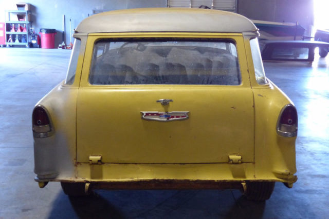 1955 Yellow Chevrolet Bel Air/150/210 Wagon