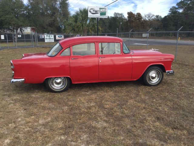 1955 Red Chevrolet Bel Air/150/210 4 Dr