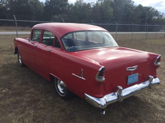 1955 Red Chevrolet Bel Air/150/210 4 Dr