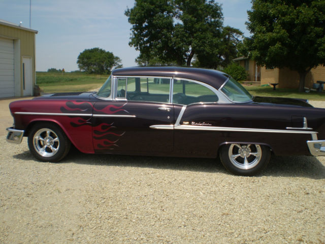 1955 BLACK CHERRY Chevrolet Bel Air/150/210 HARD TOP